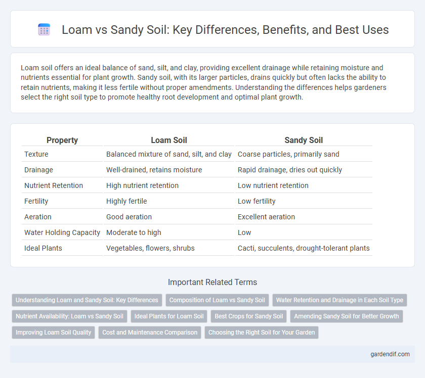 Loam vs Sandy Soil: Key Differences, Benefits, and Best Uses