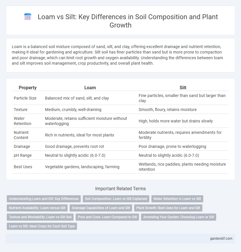 Loam vs Silt: Key Differences in Soil Composition and Plant Growth