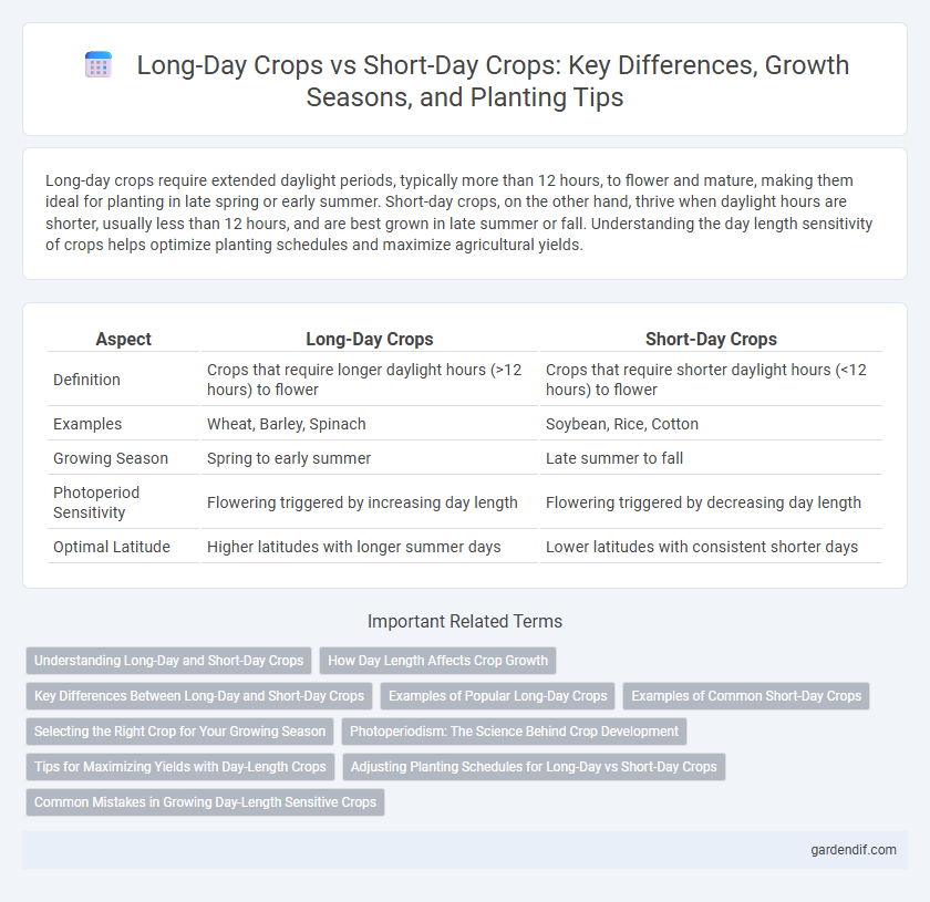 Long-Day Crops vs Short-Day Crops: Key Differences, Growth Seasons, and Planting Tips