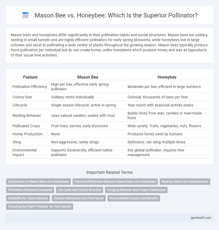 Mason Bee vs. Honeybee: Which Is the Superior Pollinator?