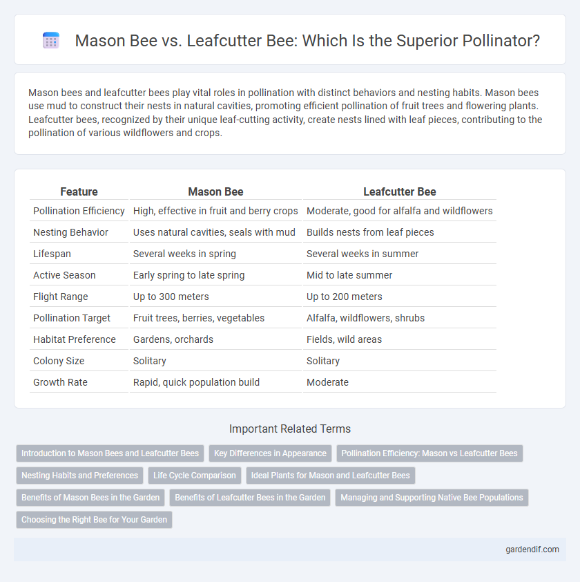 Mason Bee vs. Leafcutter Bee: Which Is the Superior Pollinator?