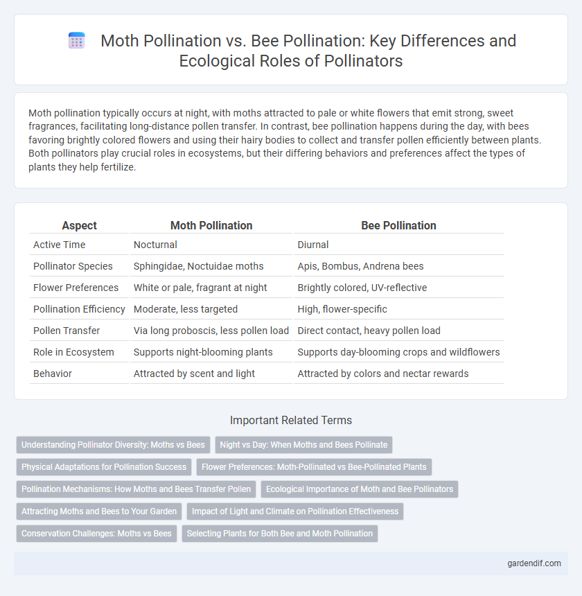 Moth Pollination vs. Bee Pollination: Key Differences and Ecological Roles of Pollinators