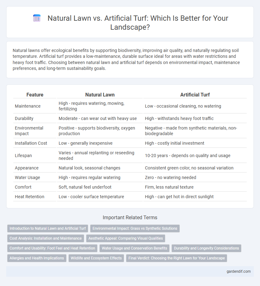 Natural Lawn vs. Artificial Turf: Which Is Better for Your Landscape?
