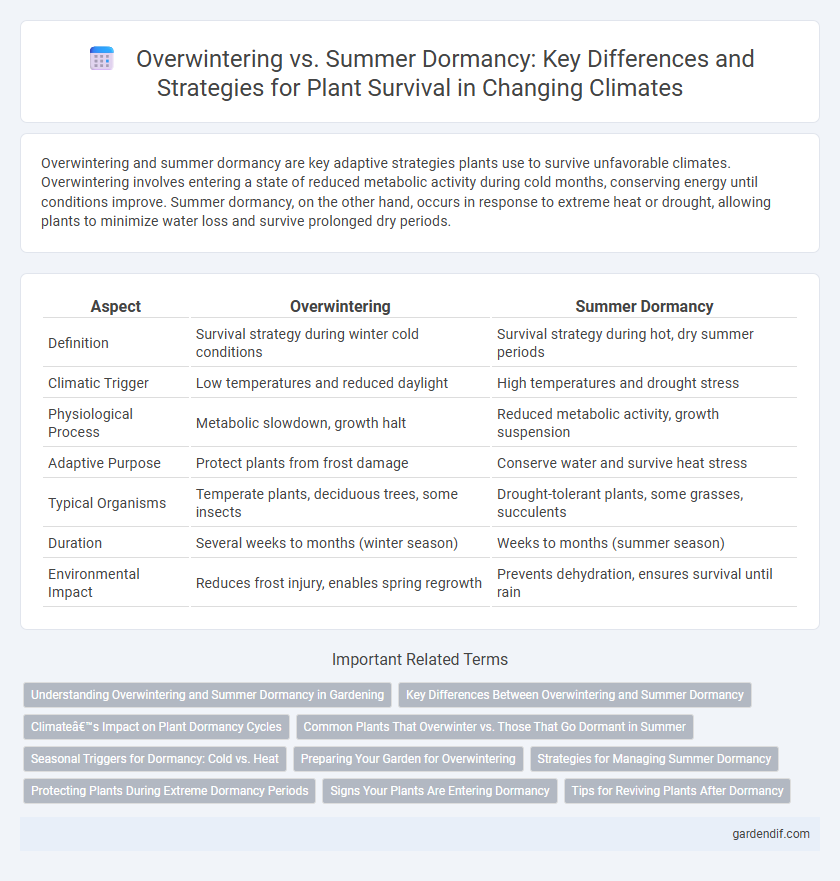 Overwintering vs. Summer Dormancy: Key Differences and Strategies for Plant Survival in Changing Climates