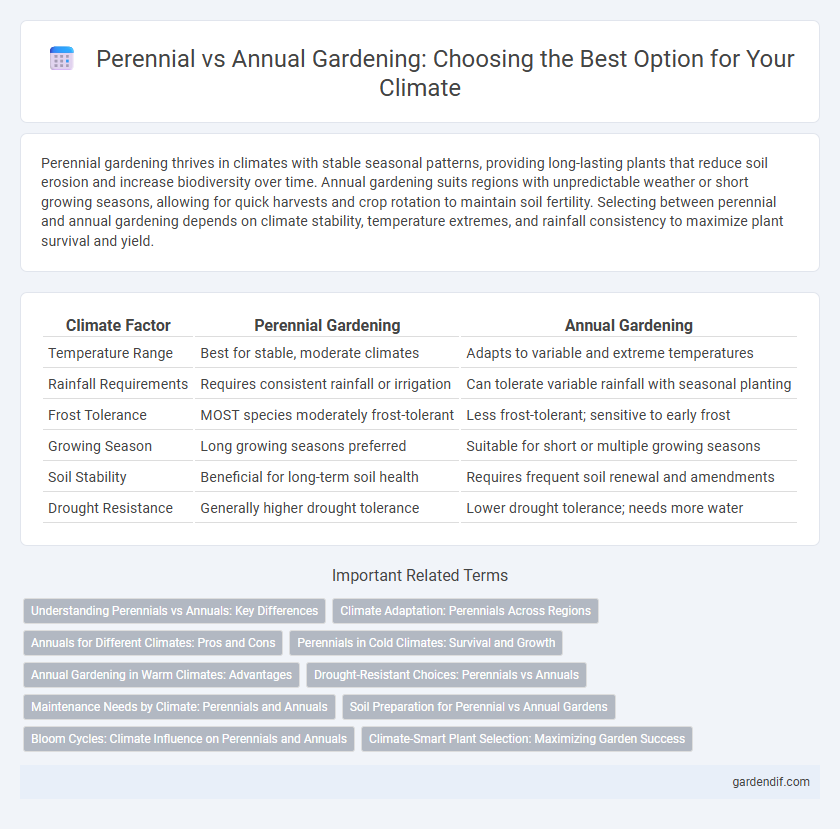 Perennial vs Annual Gardening: Choosing the Best Option for Your Climate