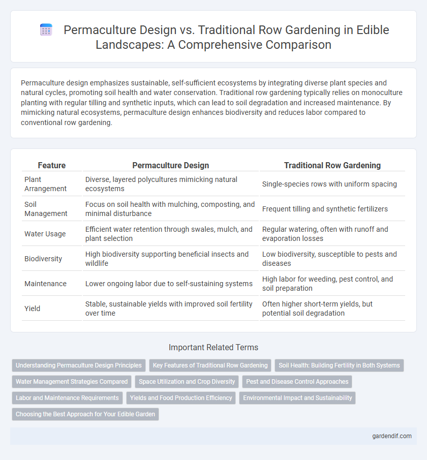 Permaculture Design vs. Traditional Row Gardening in Edible Landscapes: A Comprehensive Comparison