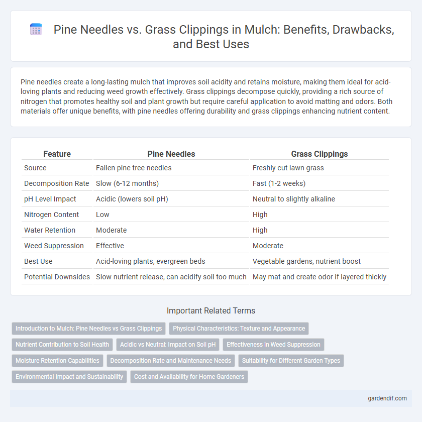 Pine Needles vs. Grass Clippings in Mulch: Benefits, Drawbacks, and Best Uses