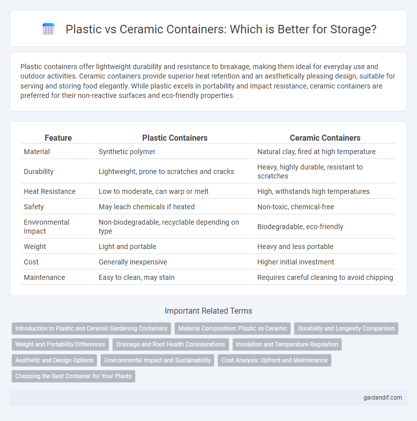 Plastic vs Ceramic Containers: Which is Better for Storage?