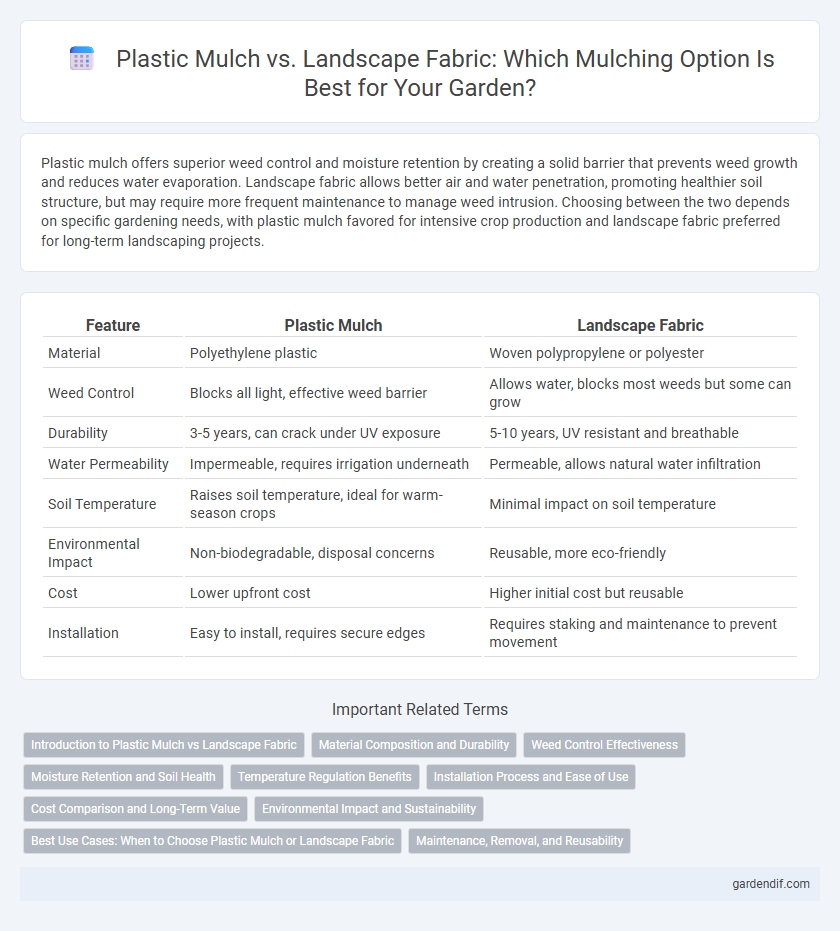 Plastic Mulch vs. Landscape Fabric: Which Mulching Option Is Best for Your Garden?