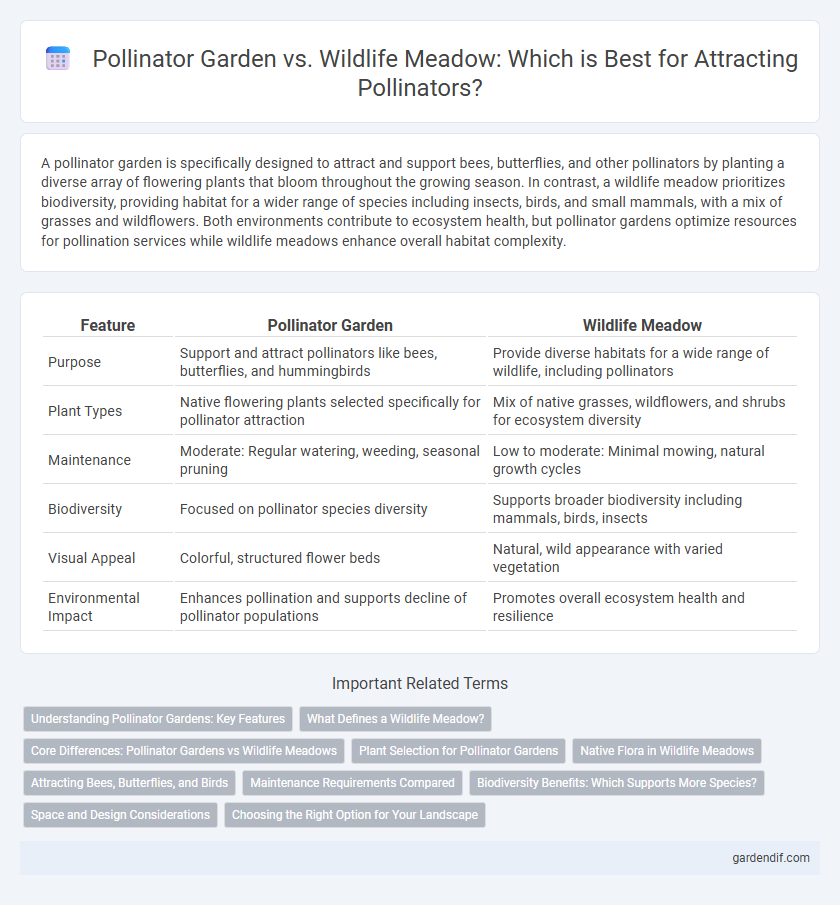 Pollinator Garden vs. Wildlife Meadow: Which is Best for Attracting Pollinators?