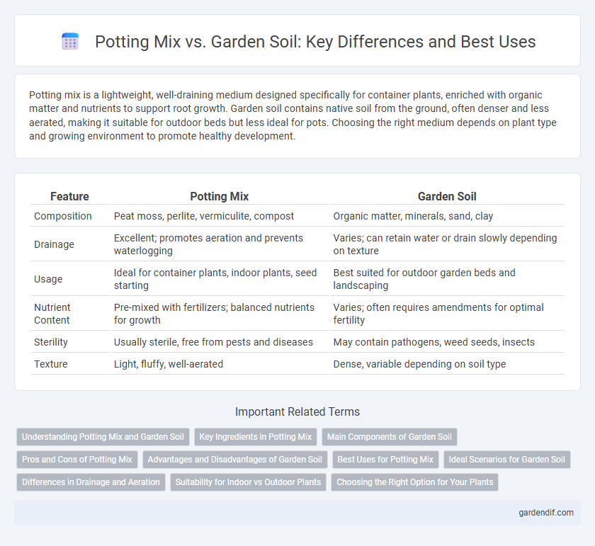 Potting Mix vs. Garden Soil: Key Differences and Best Uses