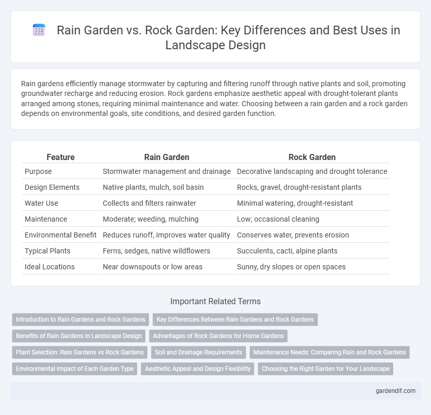 Rain Garden vs. Rock Garden: Key Differences and Best Uses in Landscape Design