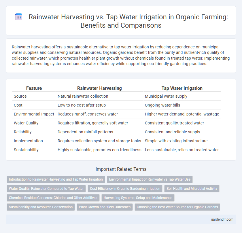 Rainwater Harvesting vs. Tap Water Irrigation in Organic Farming: Benefits and Comparisons