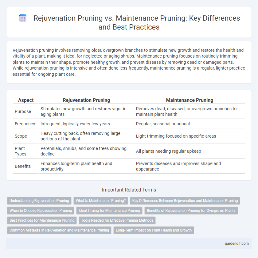 Rejuvenation Pruning vs. Maintenance Pruning: Key Differences and Best Practices