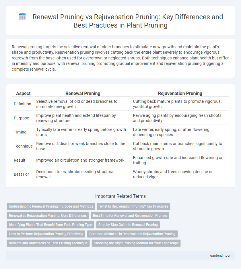 Renewal Pruning vs Rejuvenation Pruning: Key Differences and Best Practices in Plant Pruning