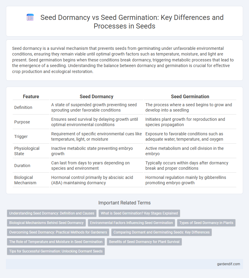 Seed Dormancy vs Seed Germination: Key Differences and Processes in Seeds