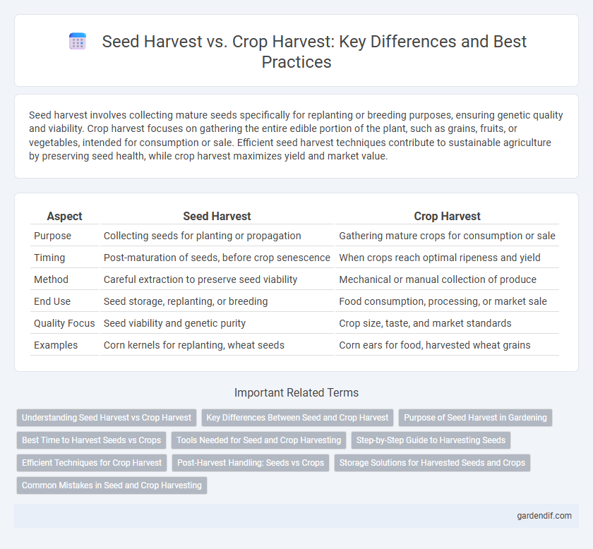 Seed Harvest vs. Crop Harvest: Key Differences and Best Practices