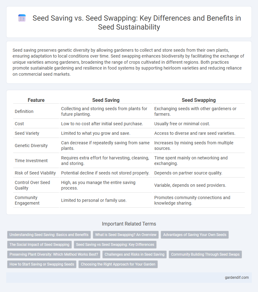 Seed Saving vs. Seed Swapping: Key Differences and Benefits in Seed Sustainability