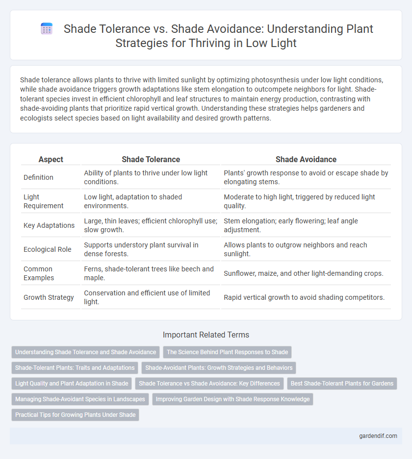 Shade Tolerance vs. Shade Avoidance: Understanding Plant Strategies for Thriving in Low Light