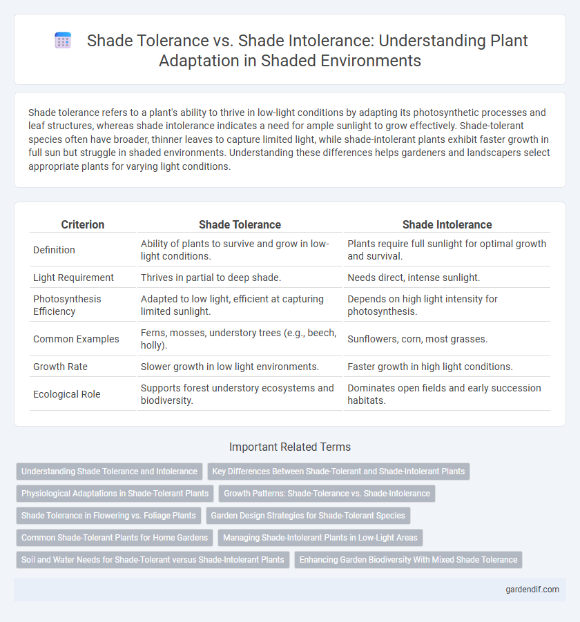 Shade Tolerance vs. Shade Intolerance: Understanding Plant Adaptation in Shaded Environments