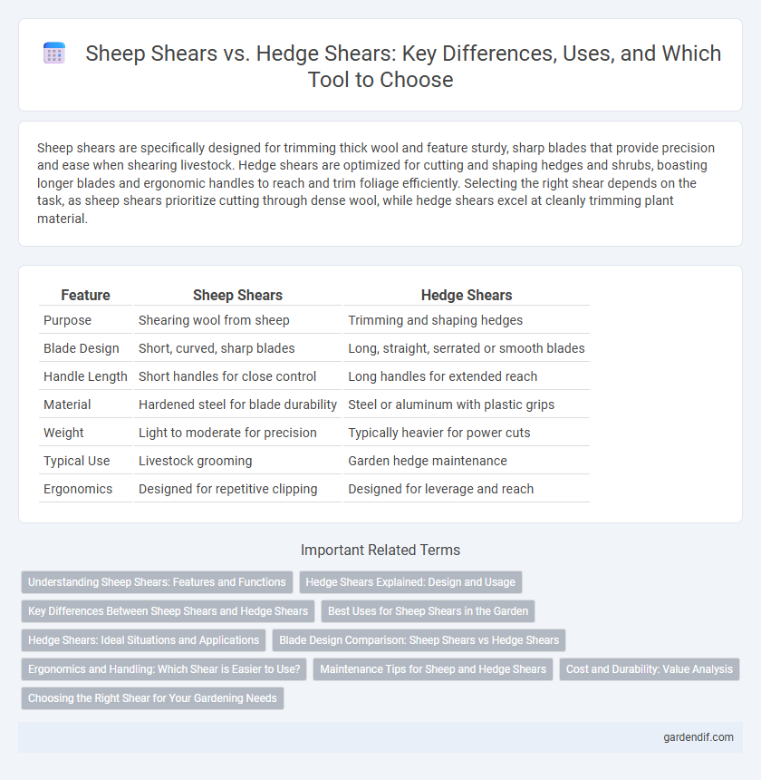 Sheep Shears vs. Hedge Shears: Key Differences, Uses, and Which Tool to Choose