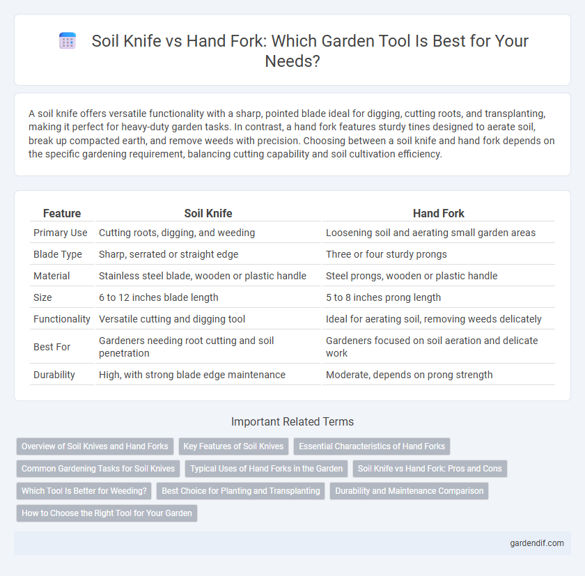 Soil Knife vs Hand Fork: Which Garden Tool Is Best for Your Needs?