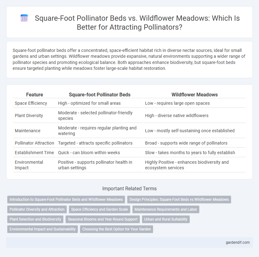 Square-Foot Pollinator Beds vs. Wildflower Meadows: Which Is Better for Attracting Pollinators?