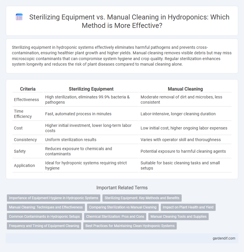 Sterilizing Equipment vs. Manual Cleaning in Hydroponics: Which Method is More Effective?
