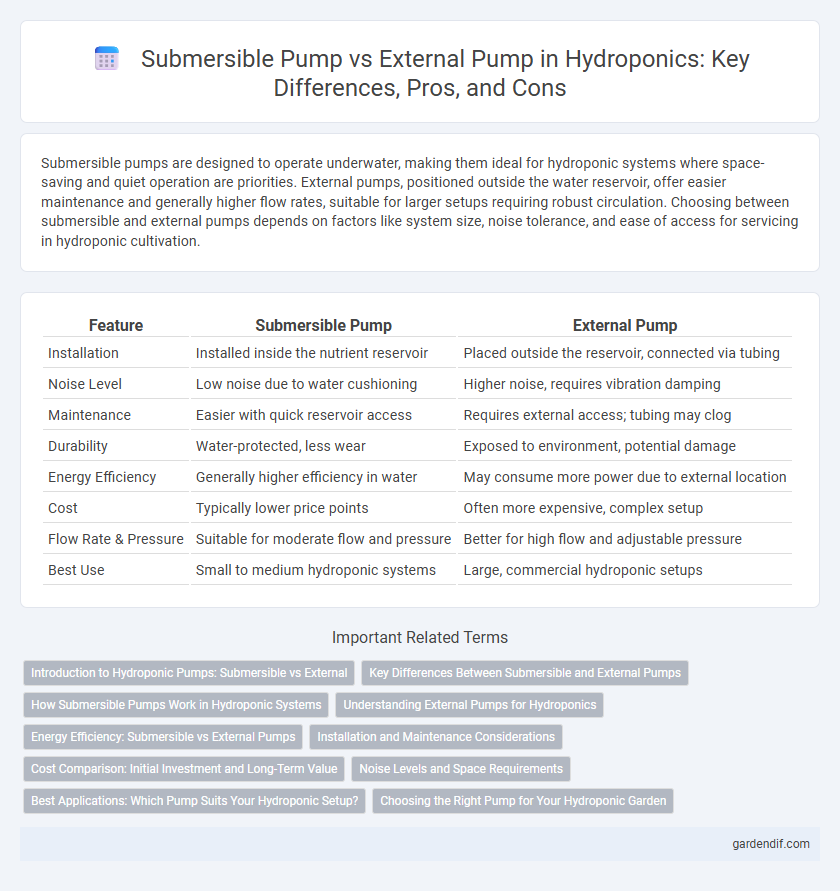 Submersible Pump vs External Pump in Hydroponics: Key Differences, Pros, and Cons