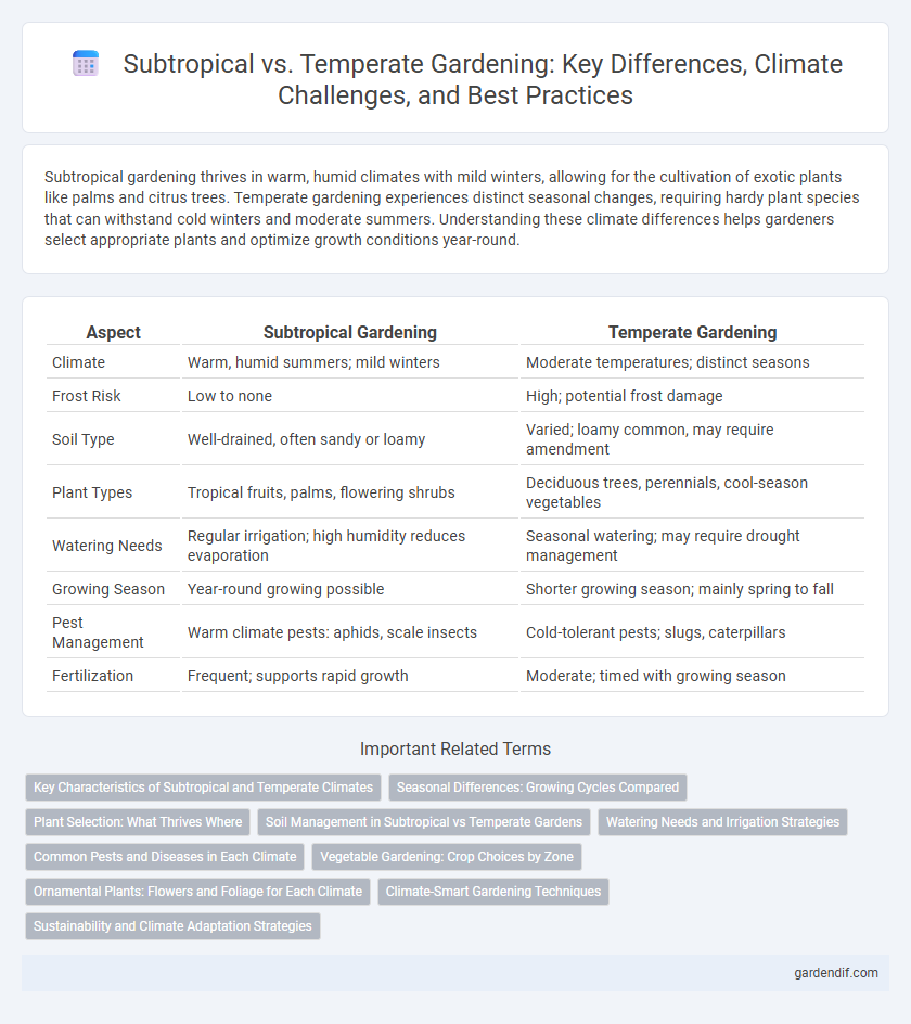 Subtropical vs. Temperate Gardening: Key Differences, Climate Challenges, and Best Practices