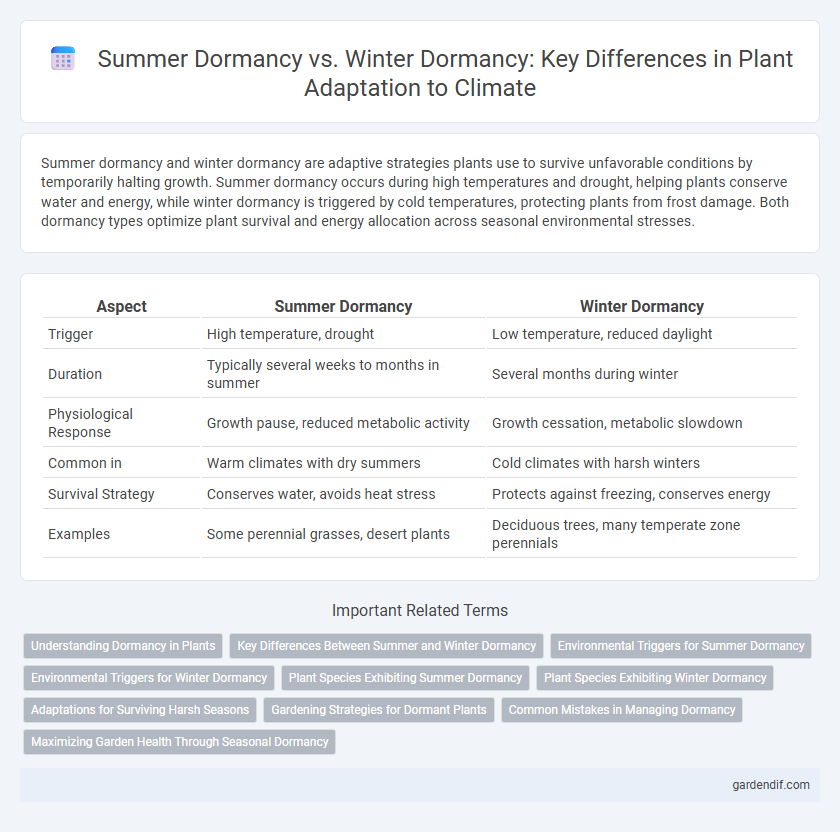 Summer Dormancy vs. Winter Dormancy: Key Differences in Plant Adaptation to Climate