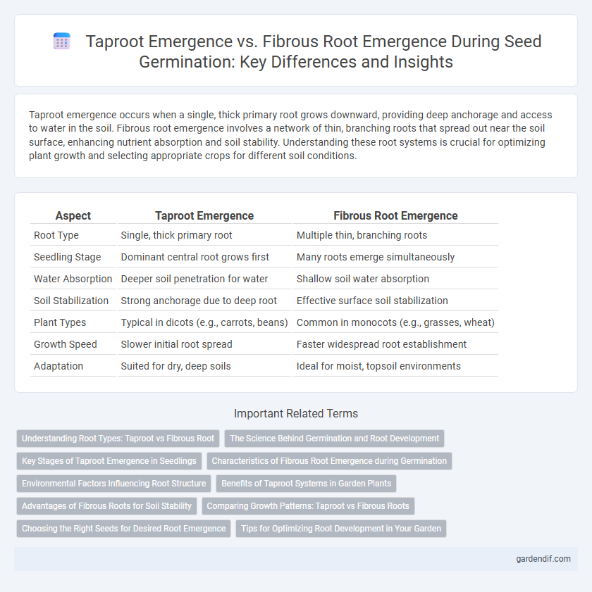 Taproot Emergence vs. Fibrous Root Emergence During Seed Germination: Key Differences and Insights
