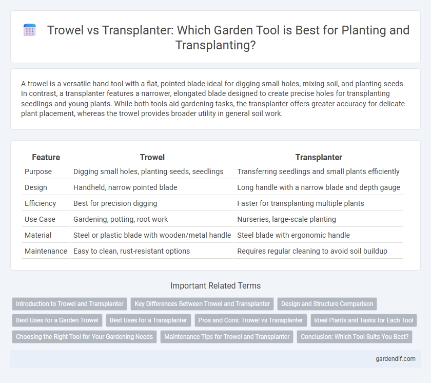 Trowel vs Transplanter: Which Garden Tool is Best for Planting and Transplanting?