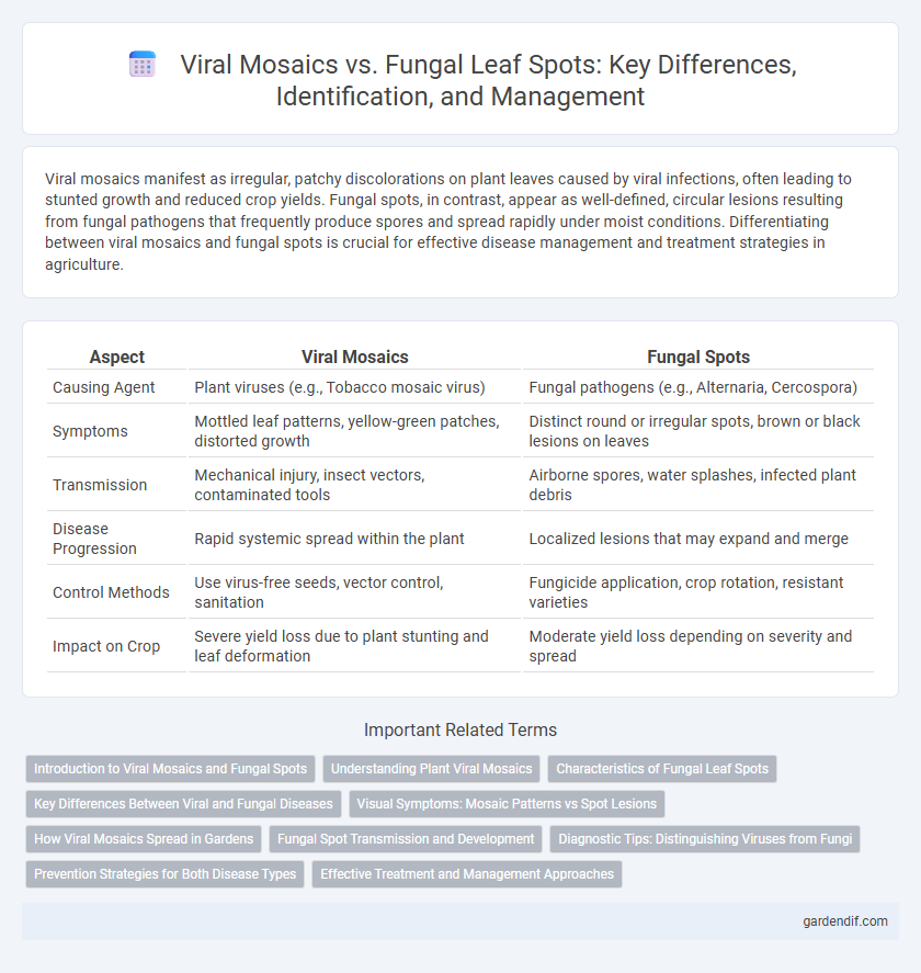 Viral Mosaics vs. Fungal Leaf Spots: Key Differences, Identification, and Management