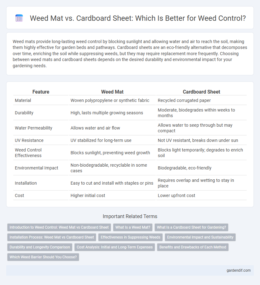 Weed Mat vs. Cardboard Sheet: Which Is Better for Weed Control?