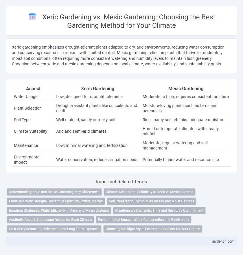 Xeric Gardening vs. Mesic Gardening: Choosing the Best Gardening Method for Your Climate