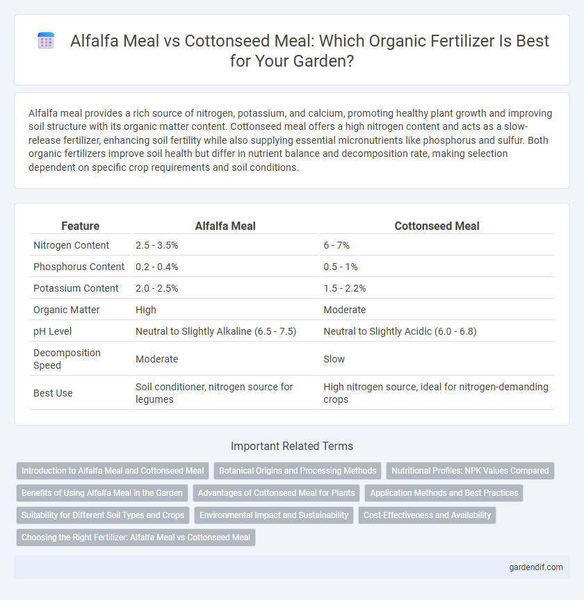 Alfalfa Meal vs Cottonseed Meal: Which Organic Fertilizer Is Best for Your Garden?