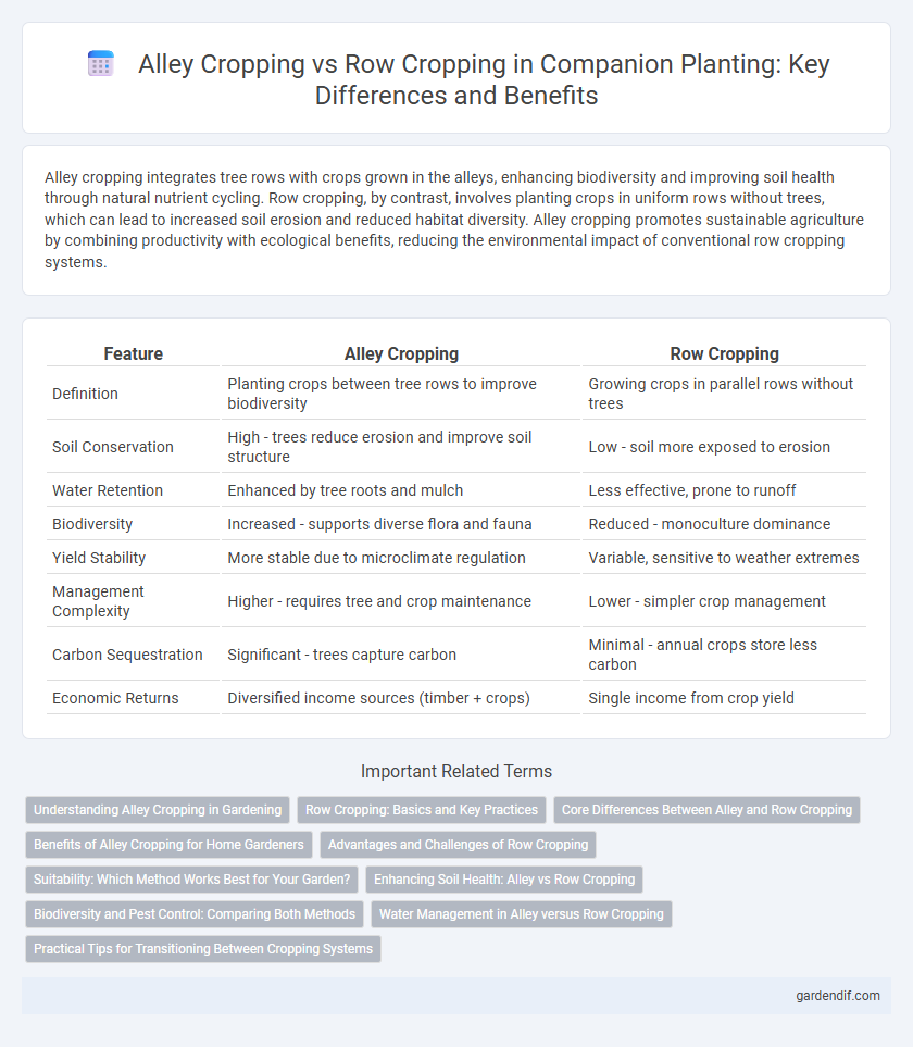 Alley Cropping vs Row Cropping in Companion Planting: Key Differences and Benefits