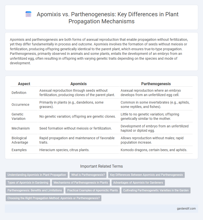 Apomixis vs. Parthenogenesis: Key Differences in Plant Propagation Mechanisms