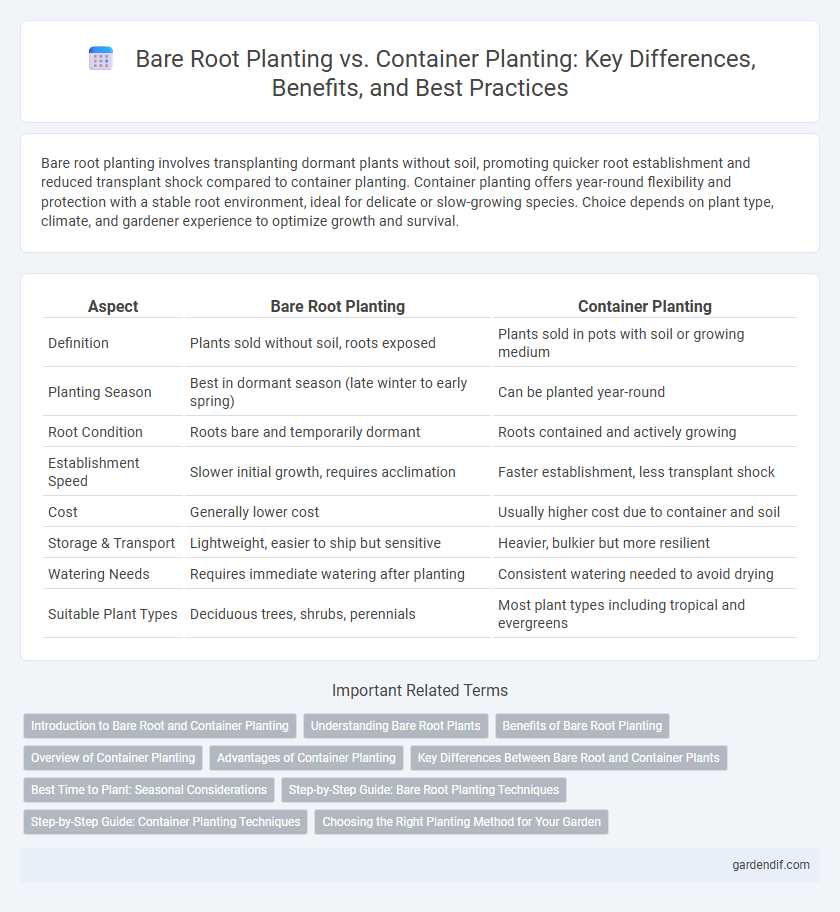 Bare Root Planting vs. Container Planting: Key Differences, Benefits, and Best Practices
