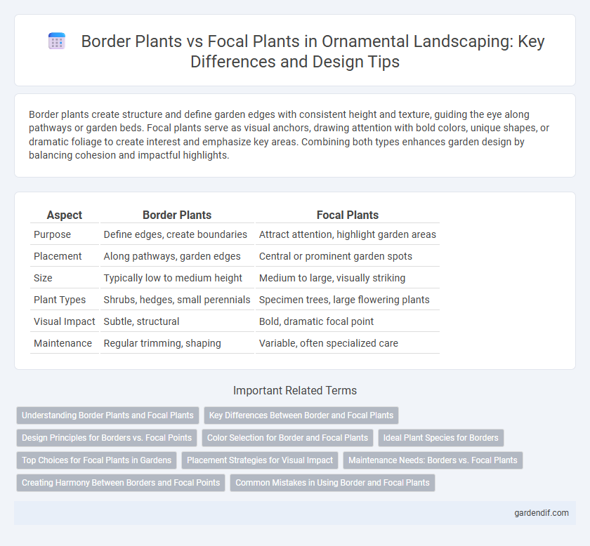 Border Plants vs Focal Plants in Ornamental Landscaping: Key Differences and Design Tips