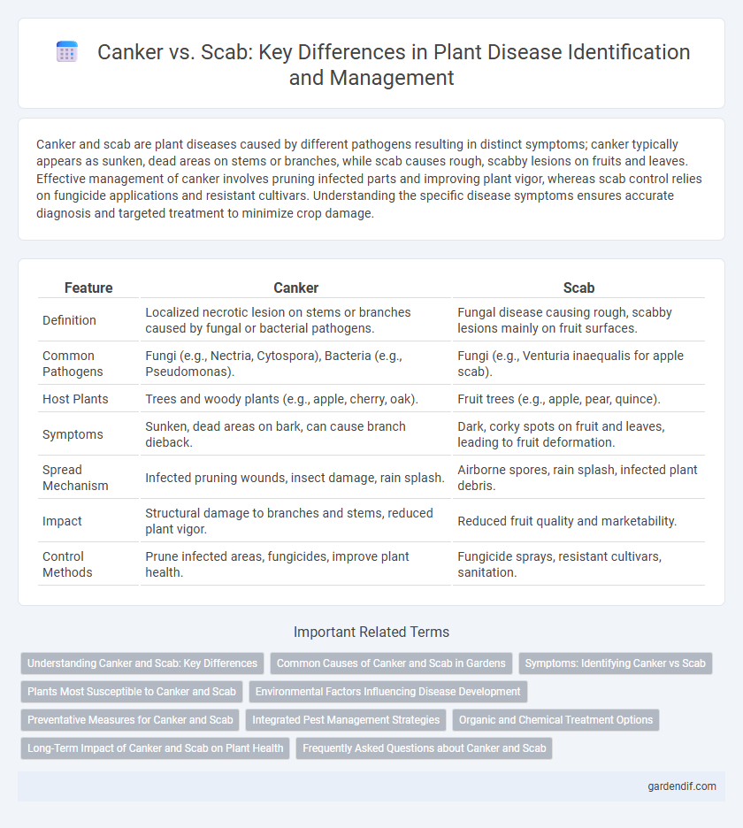 Canker vs. Scab: Key Differences in Plant Disease Identification and Management