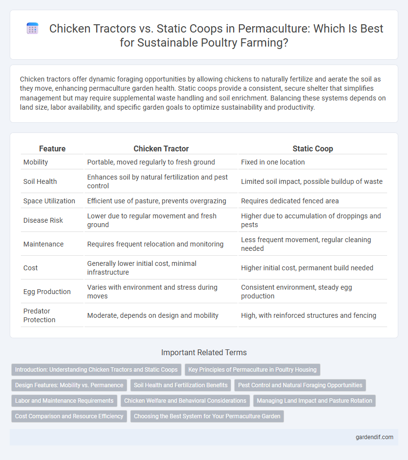Chicken Tractors vs. Static Coops in Permaculture: Which Is Best for Sustainable Poultry Farming?