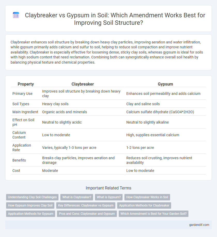 Claybreaker vs Gypsum in Soil: Which Amendment Works Best for Improving Soil Structure?