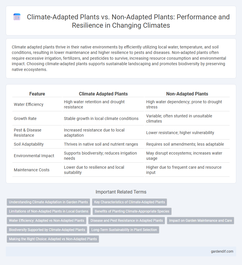 Climate-Adapted Plants vs. Non-Adapted Plants: Performance and Resilience in Changing Climates