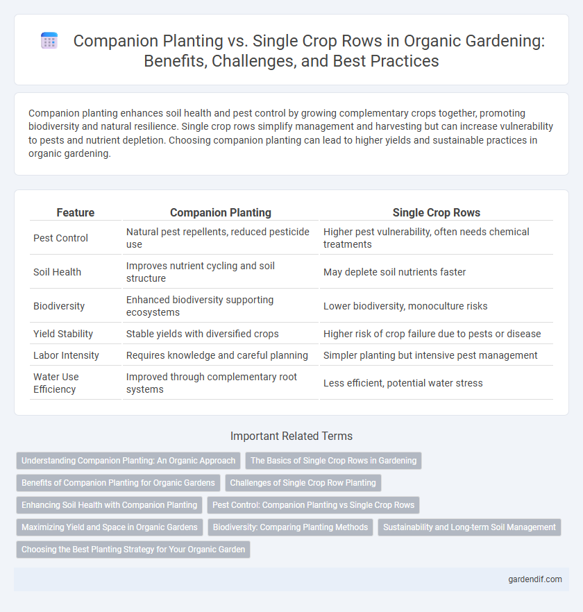 Companion Planting vs. Single Crop Rows in Organic Gardening: Benefits, Challenges, and Best Practices