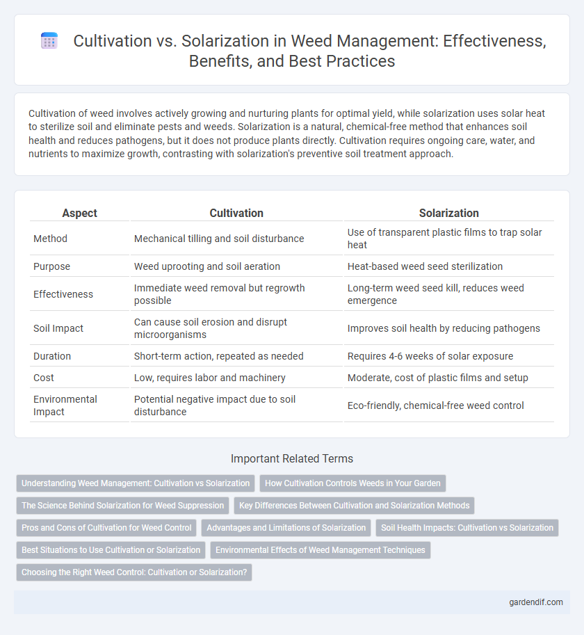 Cultivation vs. Solarization in Weed Management: Effectiveness, Benefits, and Best Practices