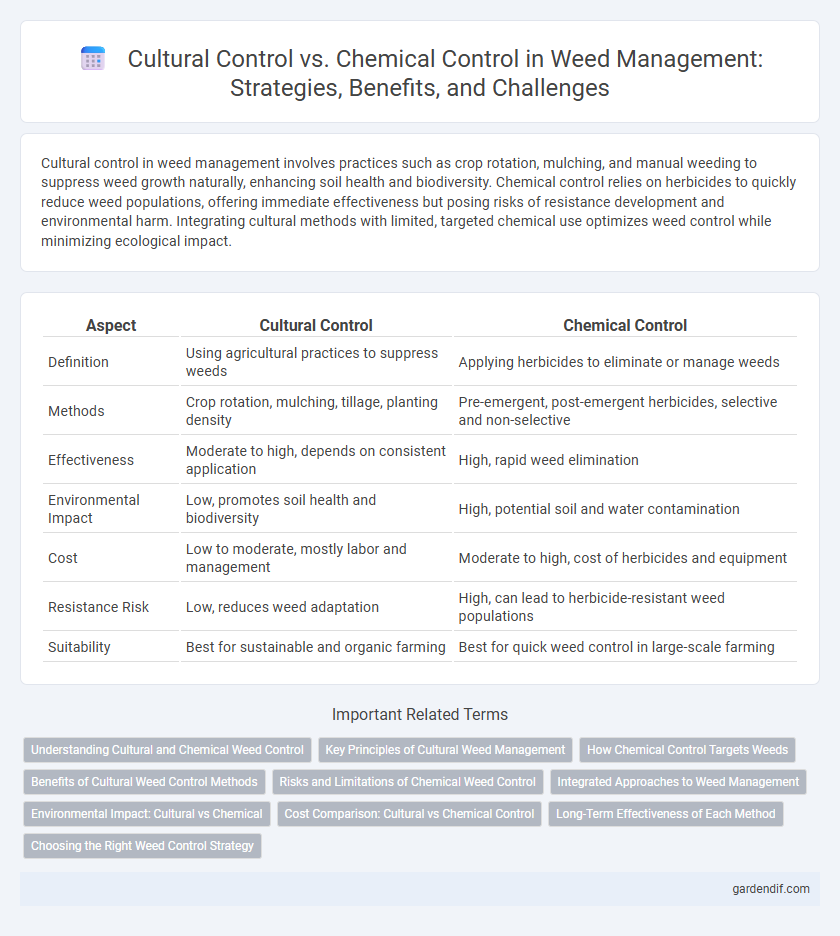Cultural Control vs. Chemical Control in Weed Management: Strategies, Benefits, and Challenges