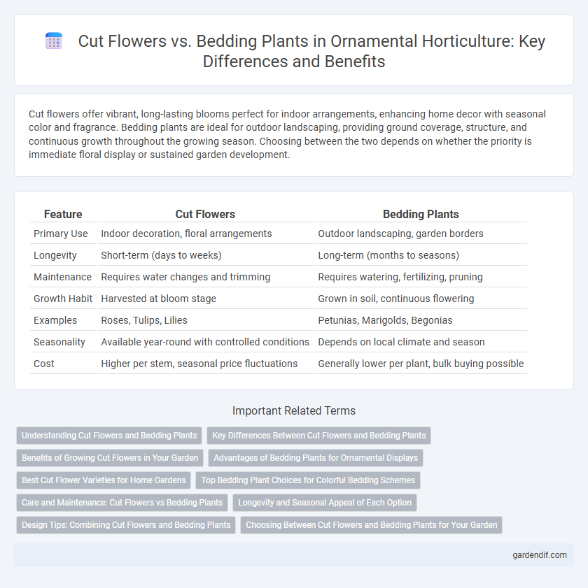 Cut Flowers vs. Bedding Plants in Ornamental Horticulture: Key Differences and Benefits
