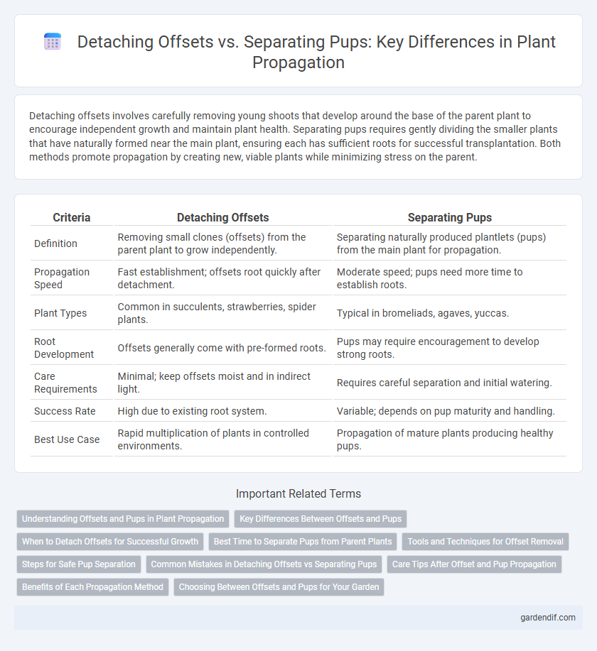 Detaching Offsets vs. Separating Pups: Key Differences in Plant Propagation